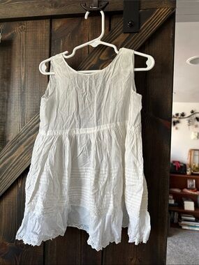 White Eyelet Tiered Sundress for infant or doll.